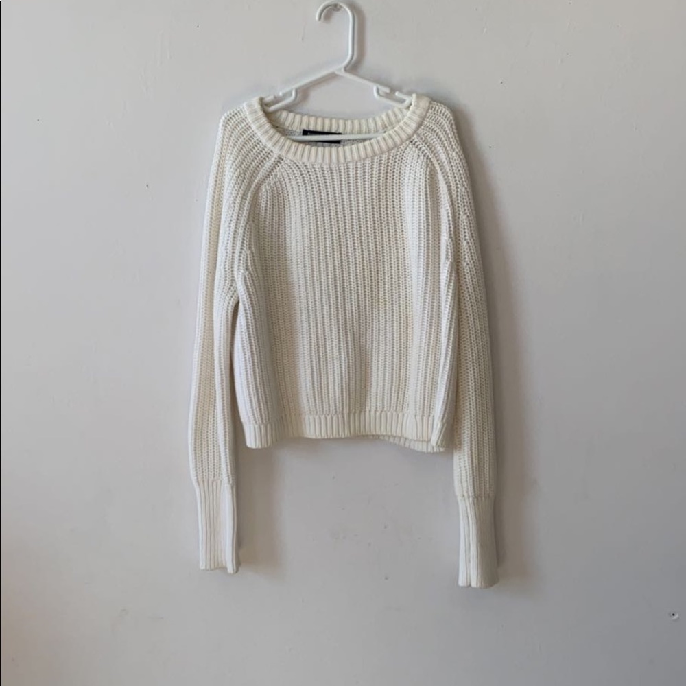 American Apparel White Knitted Fishermen’s Sweater